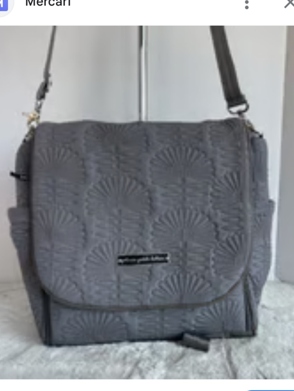 Petunia Pickle Bottom Quilted Charcoal Gray Backpack diaper bag